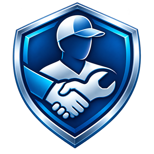 ServiceRep technician and wrench shield icon